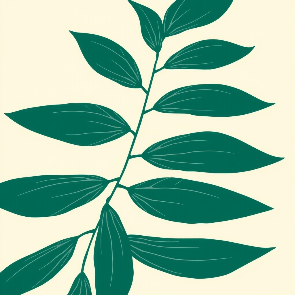 Abstract botanical line art representing growth and privacy